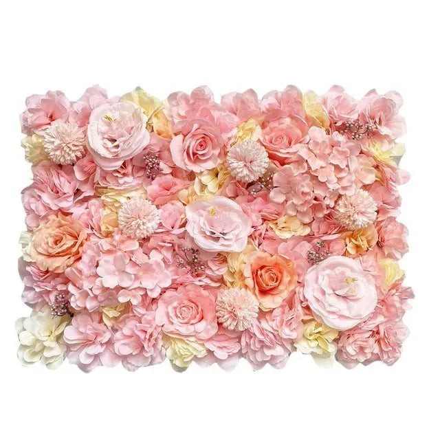 Pink Silk Rose Flower Wall Decoration Backdrop Decor