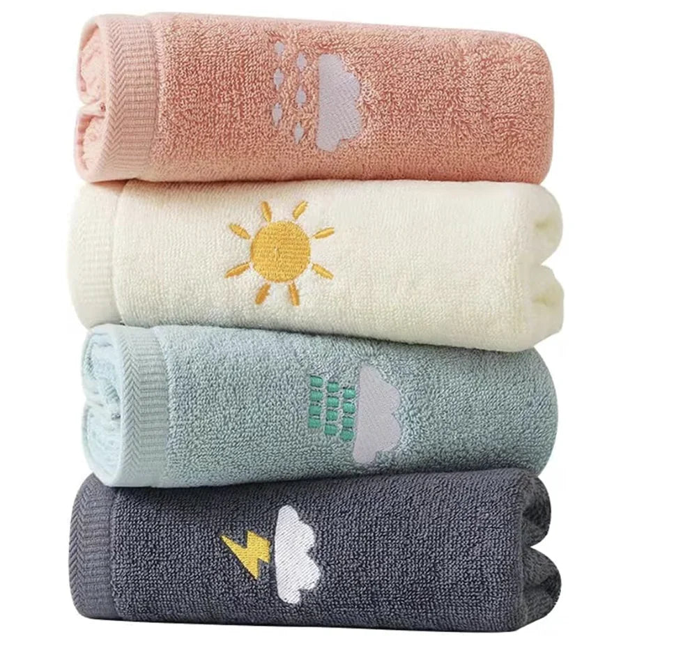 Hand Towels Set of 4, Soft Cotton Towel, Highly Absorbent for Bath, Hand, Face and gym