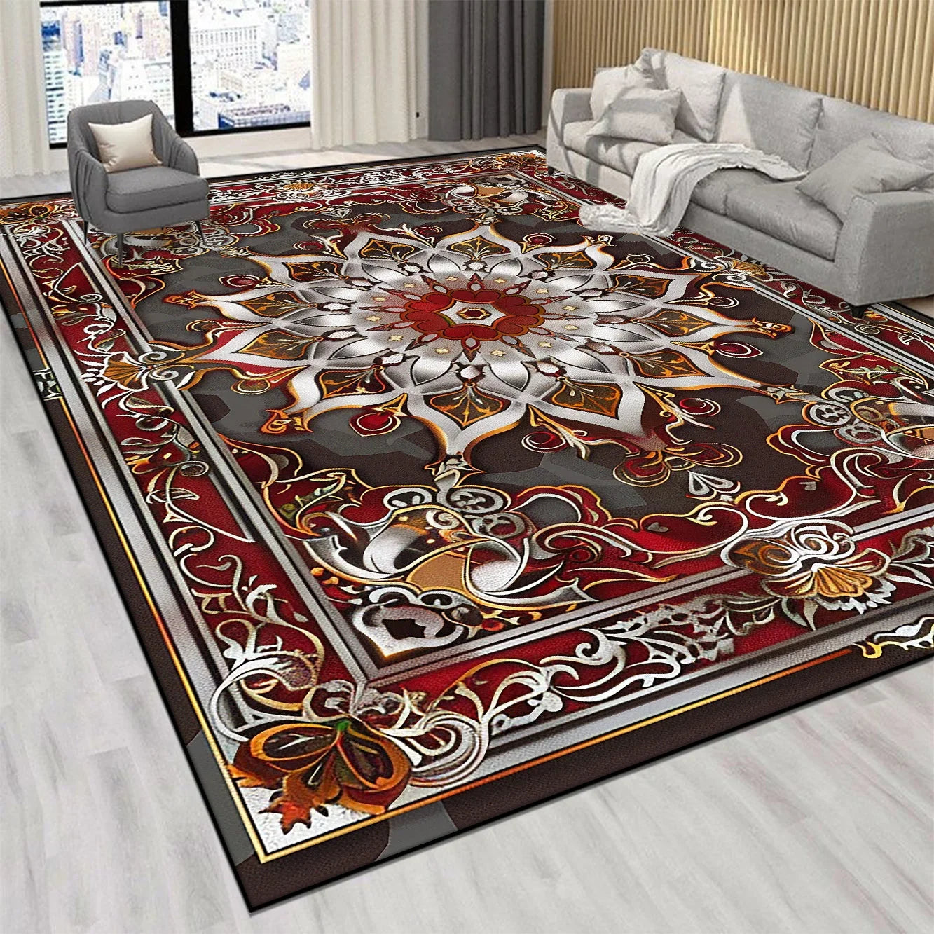 Persian Luxury Carpet for All Rooms Rug Non-slip Mat Tapis Style