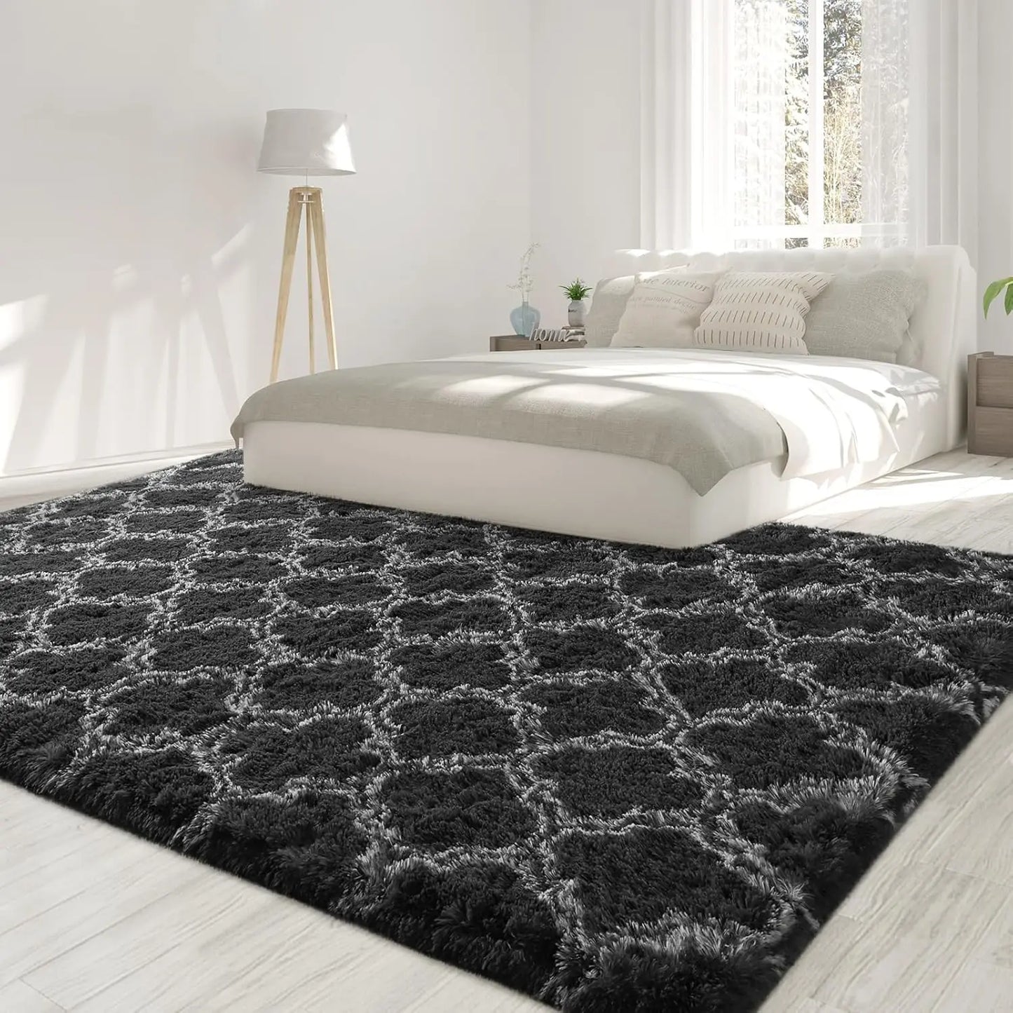 Area Rugs Super Soft Plush Fluffy Carpets Rug Non-Slip Indoor Floor Rug