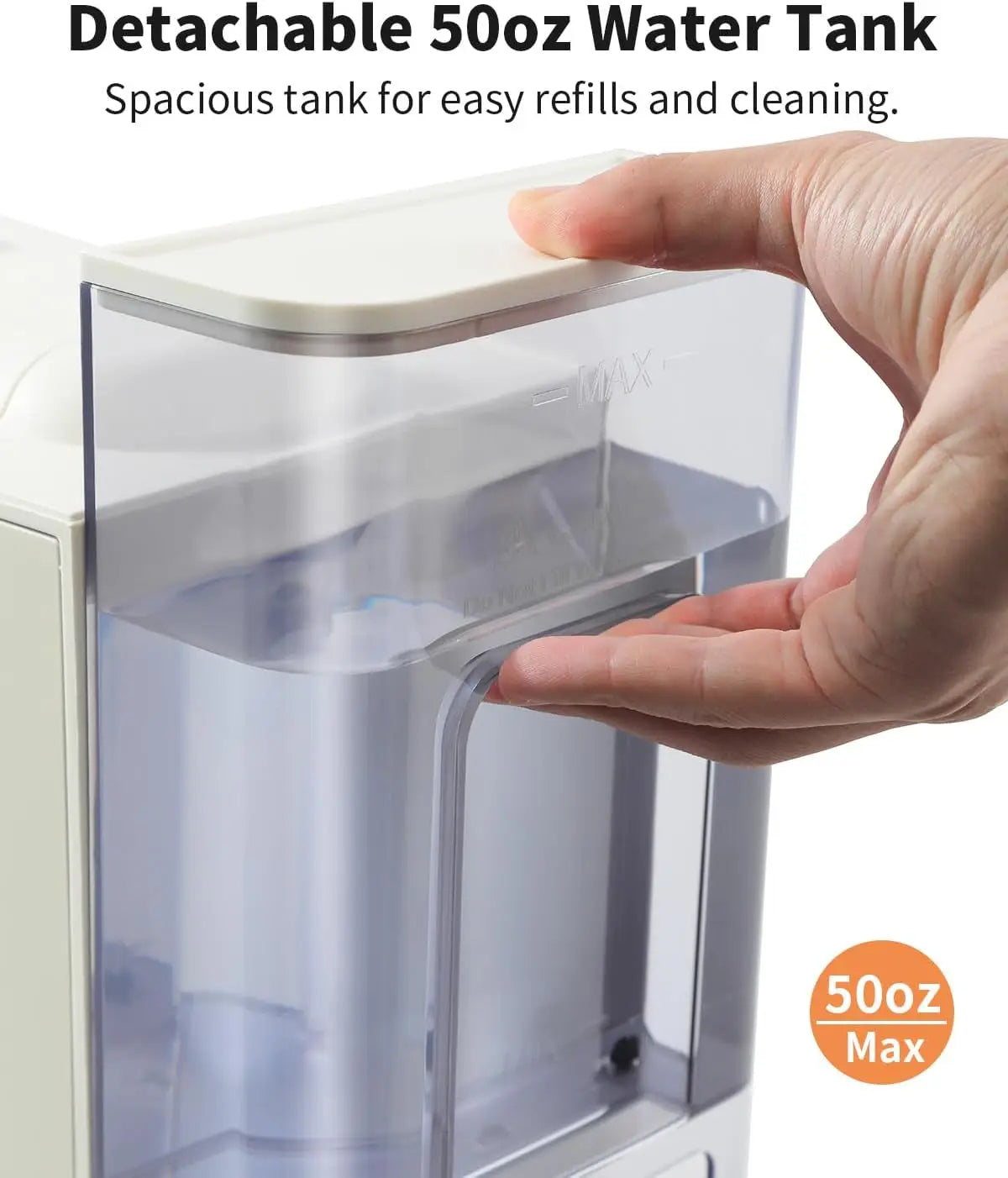 Maker for K Cup 6-14 Oz 50 Oz Removable Water Tank, One Cup Coffee Machine with Reusable Filter
