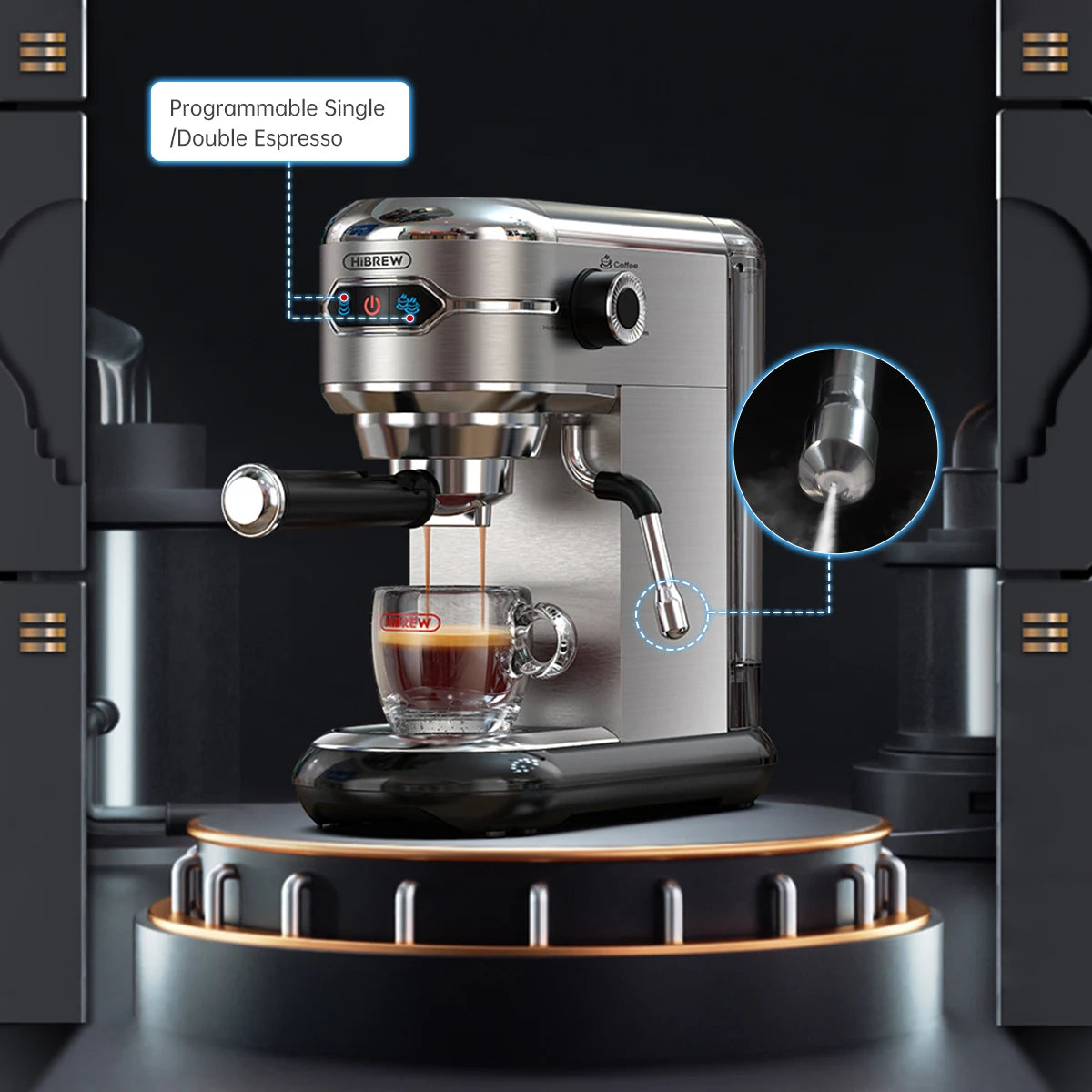 Coffee Maker20 Bar Semi Automatic Super Slim ESE POD & Powder Espresso Machine H11