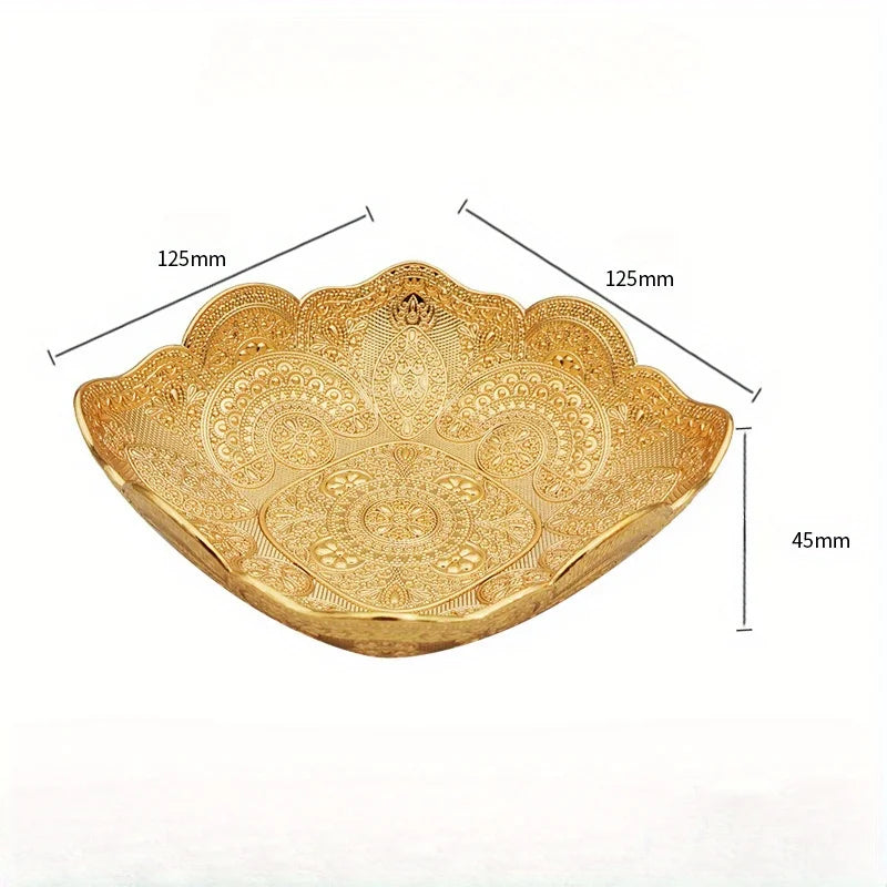 Metal Creative Plate Nut, Candy, Fruit, Snack Home Dried Fruit Plate Decoration