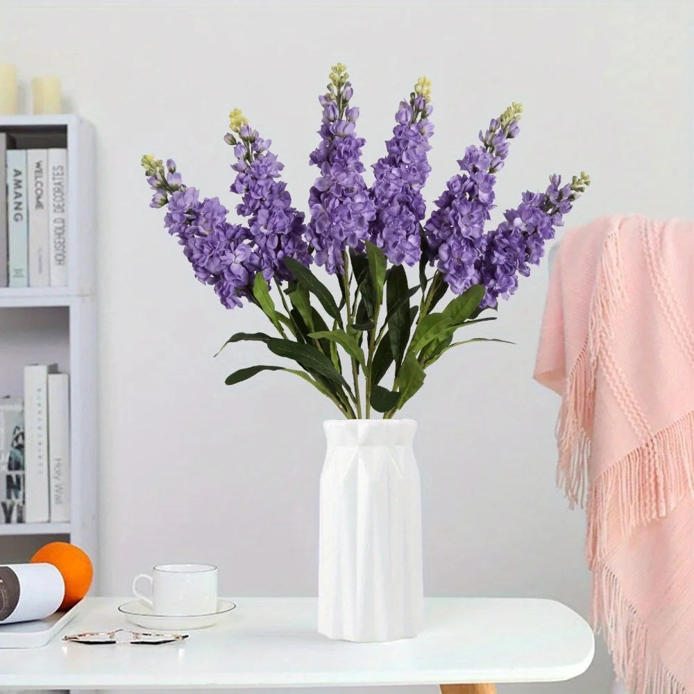 6PCS Flowers Snapdragon Antirrhinum Flowers Larkspur Flower for Table Vase Home Decor