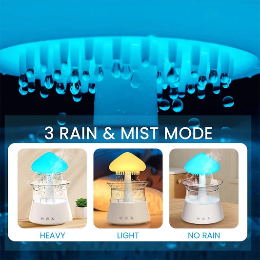 Rain Cloud Electric Air Humidifier Aroma Diffuser Zen Rain Water Drops Colorful Night Light Humidifier for Home