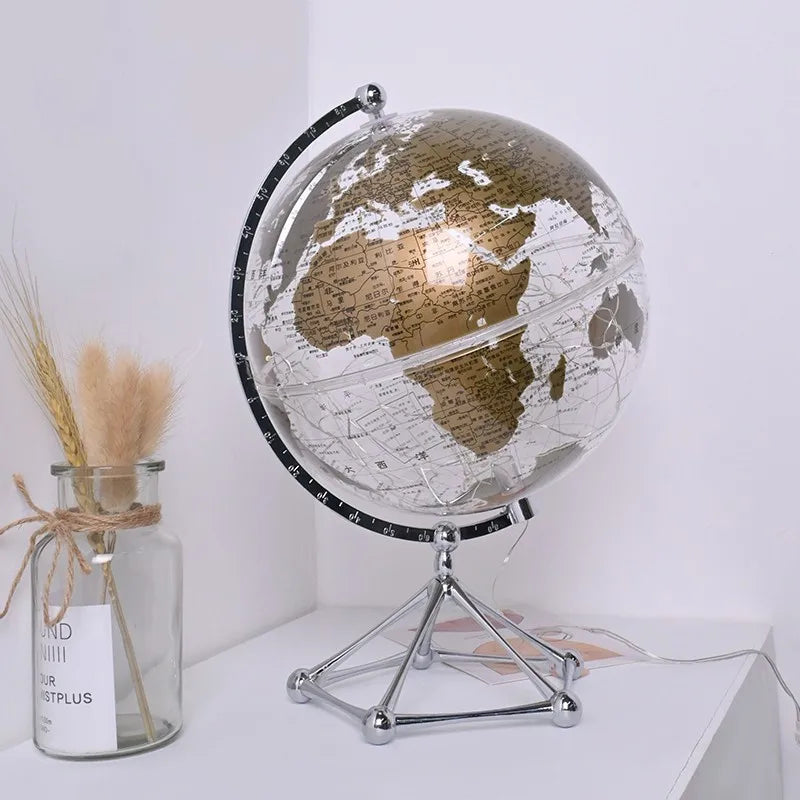 Vintage Home Decoration School Geography Teaching Supplies with Lights (Transparent Balls) Gifts