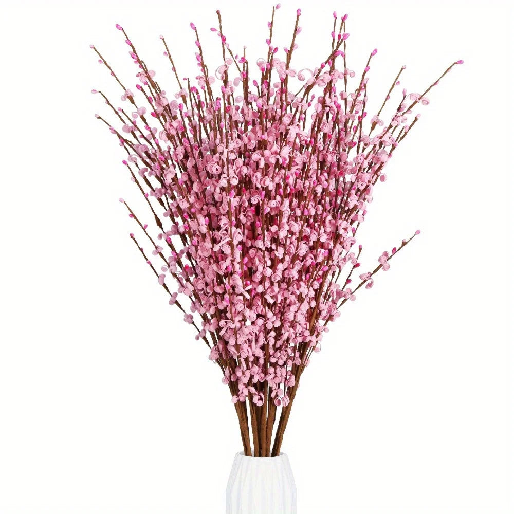 Pc 15Flowers Jasmine Flowers Pussy Willow Branches for Vases Party Home Decor