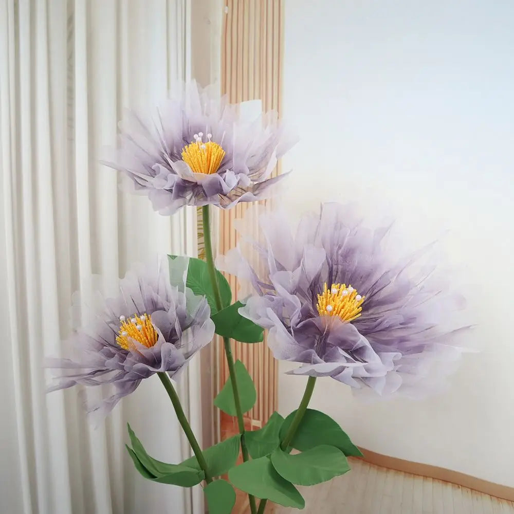 Realistic Peony Silk Large Flower Decoration Layered Fluffy Petal Flowers