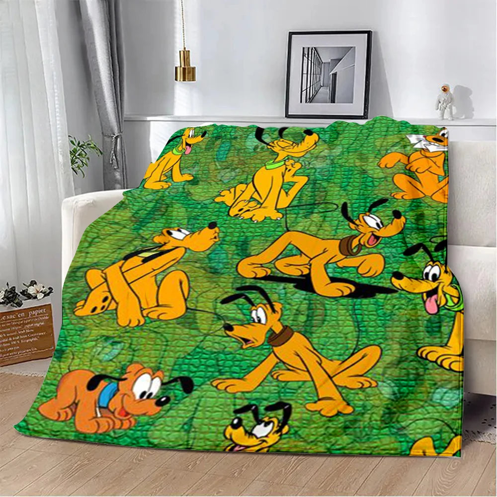 Cute Cartoon Pluto Printed Blanket Warm Blanket Soft and Comfortable