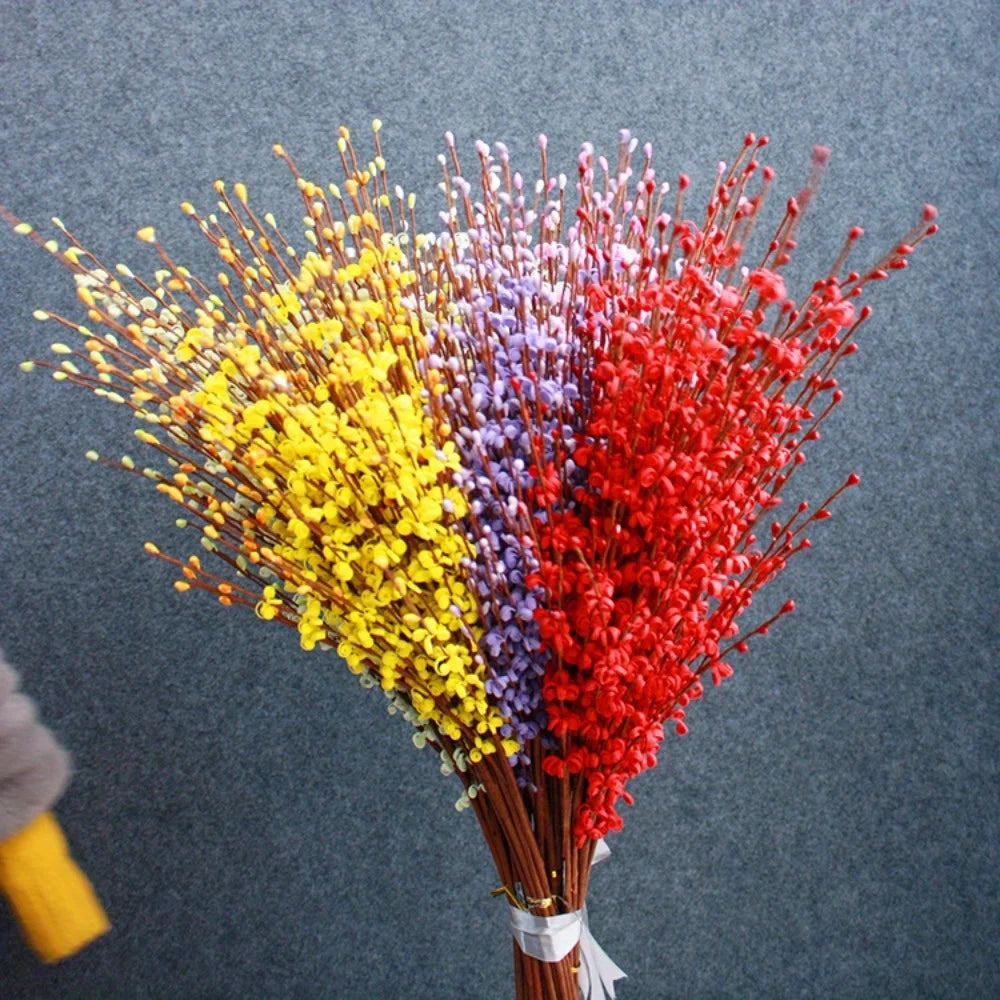 Pc 15Flowers Jasmine Flowers Pussy Willow Branches for Vases Party Home Decor