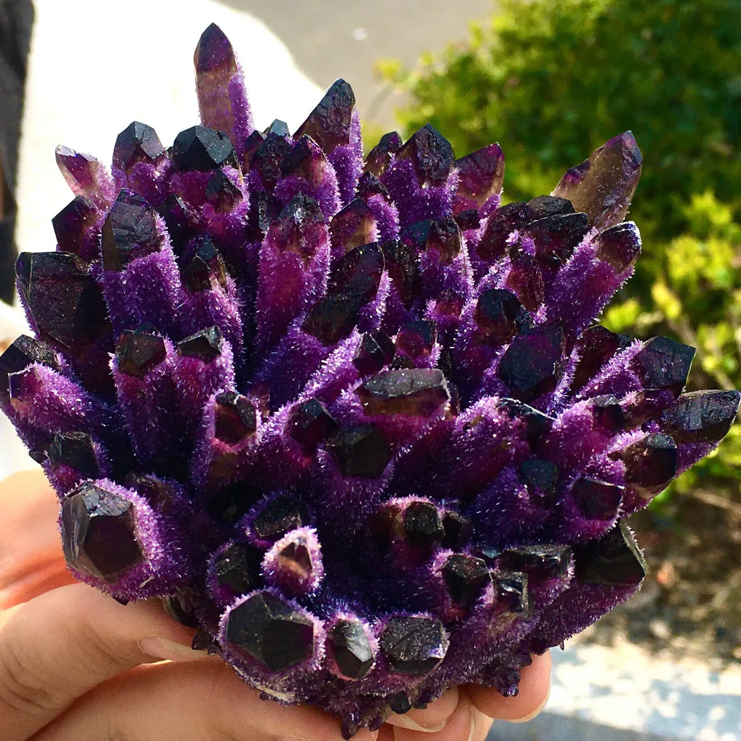 Natural Violet Quartz Crystal Cluster