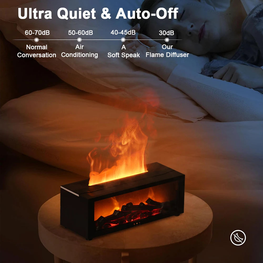 Air Humidifier Essential Oil Aroma Flame Automatic Fragrance Diffuser With LED Light Remote Control