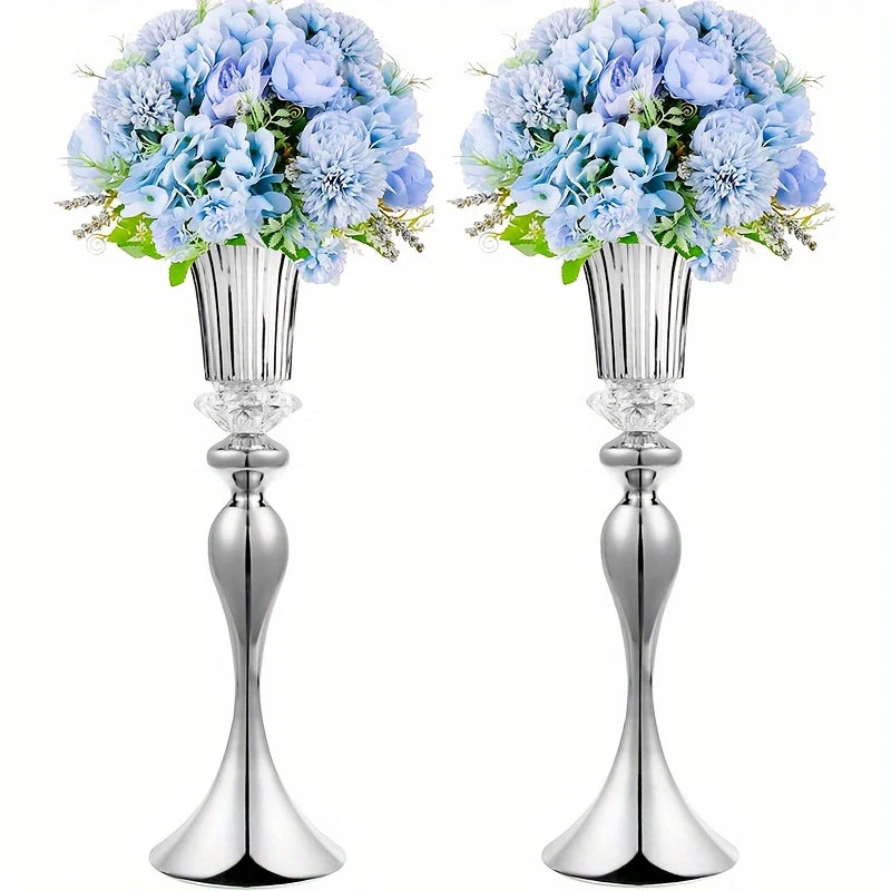 Set of 2/10 Crystal Flower Stands, 22 Vases Centerpiece for Table Decoration, Home Decor