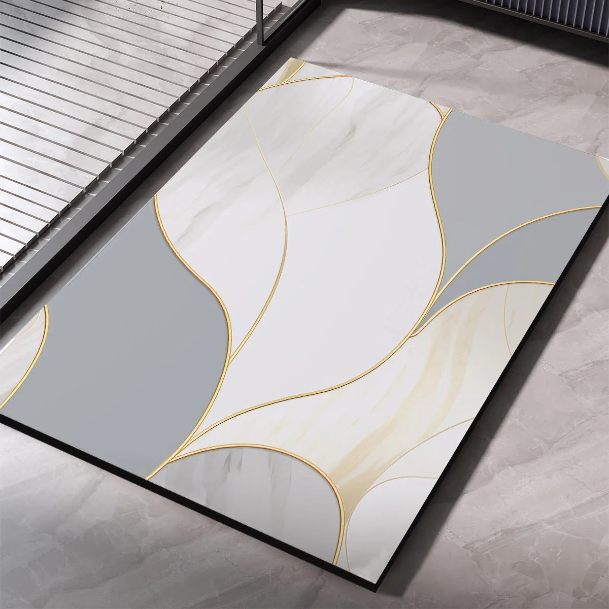 Luxury Bathroom Mat Quick Dry Non-slip Super Absorbent Bathroom Shower Carpet Toilet Doormat Machine Washable