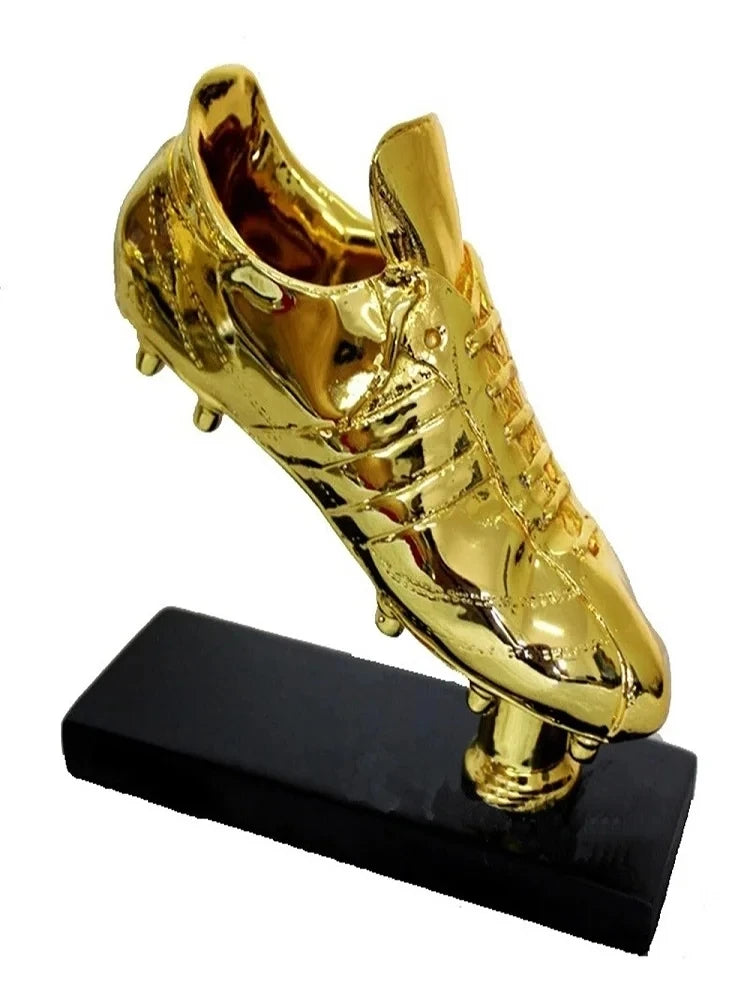 Golden Boot Resin Charms Football Match Soccer Souvenir GOLD Plating Shoe Trophy Decor