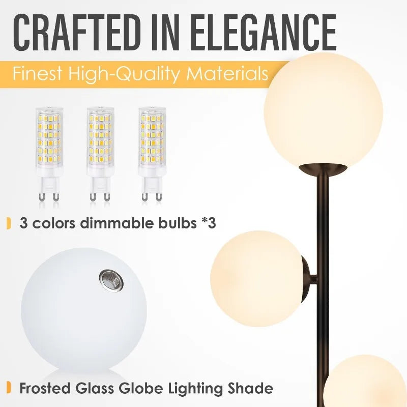 3 Globe Vintage Lamp - 3 Color Options Floor Lamps for Any Room