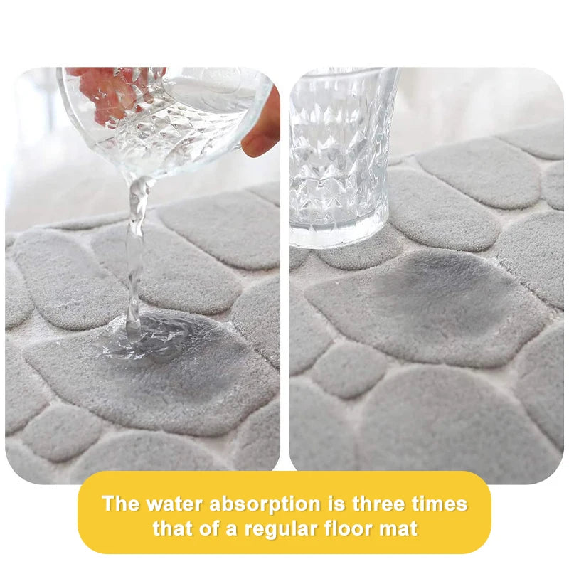 3pcs/set Bathroom Floor Mat Bedroom Living Room Memory cotton Rug Soft Washable Carpet Anti Slip Entrance Doormat