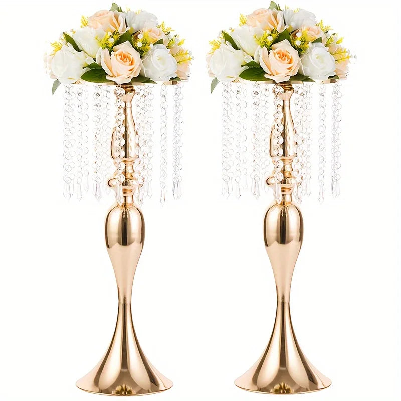 2/10 Pieces 21.3-Inch-High Crystal Flower Stand, 2/10 Pieces 21.3-Inch-High Crystal Flower Stand, for All Occasions