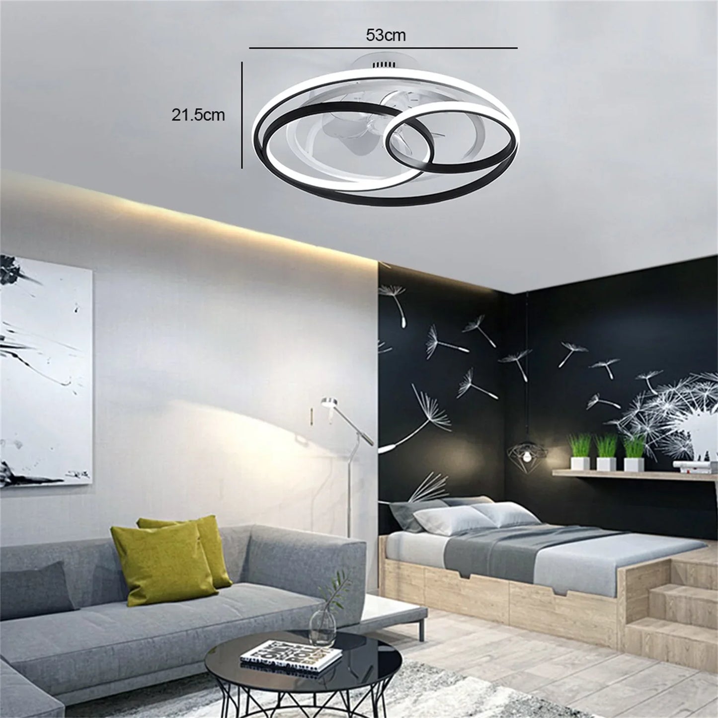 20INCH Round LED Ceiling Light Ring Design, Perfect for Dining Room, Bedroom or Living Room