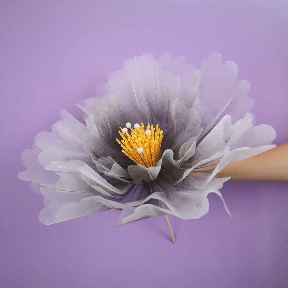 Realistic Peony Silk Large Flower Decoration Layered Fluffy Petal Flowers