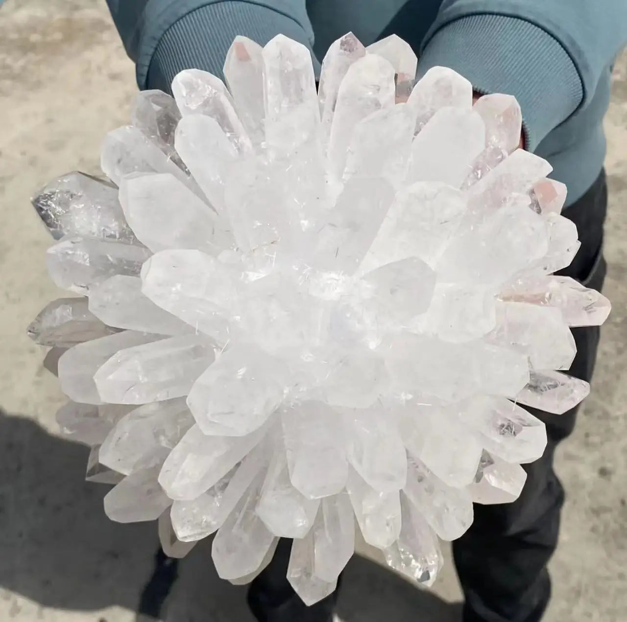 Rare White Quartz Crystal Mineral Cluster Decoration Energy Gem