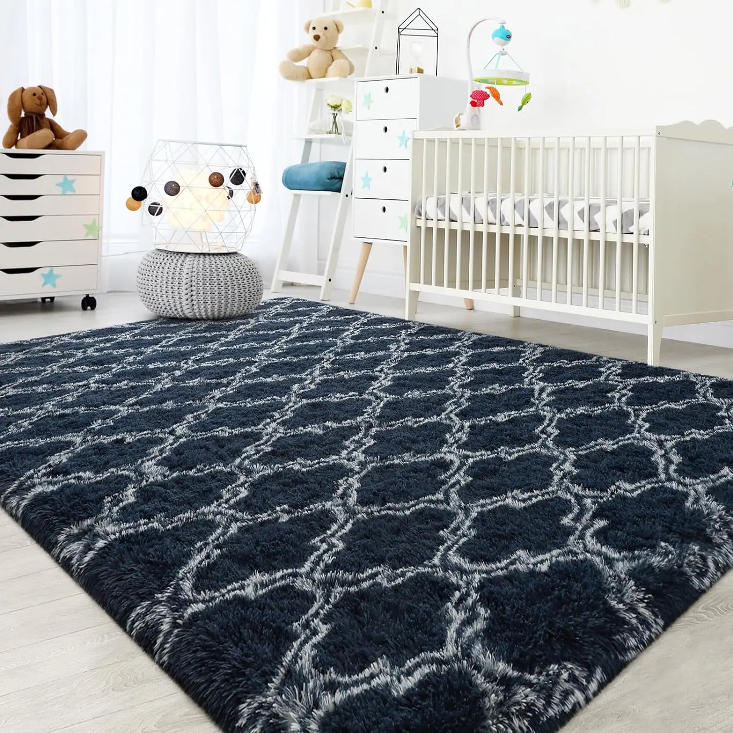 Area Rugs Super Soft Plush Fluffy Carpets Rug Non-Slip Indoor Floor Rug