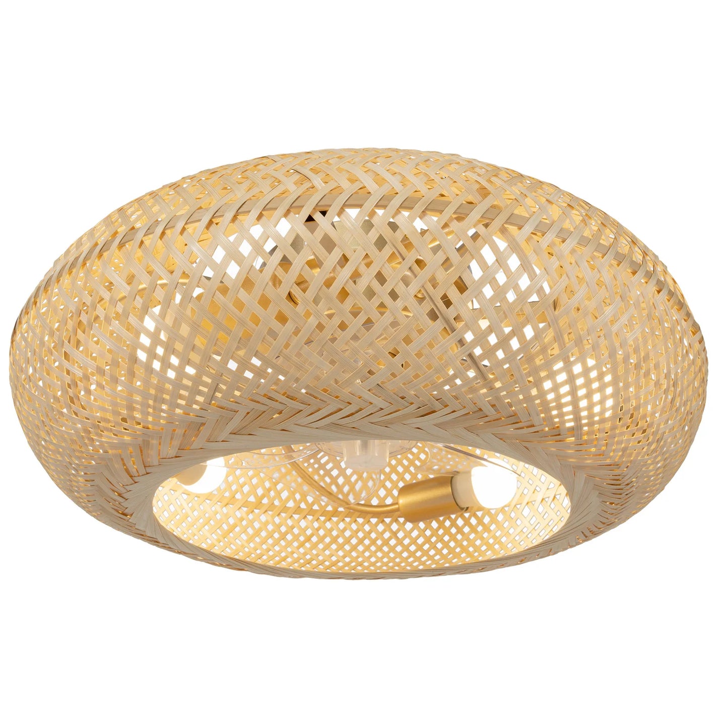 6-Speed Ceiling Fan, Woven Rattan Shade, Quiet & Energy Efficient,Perfect Home Decor