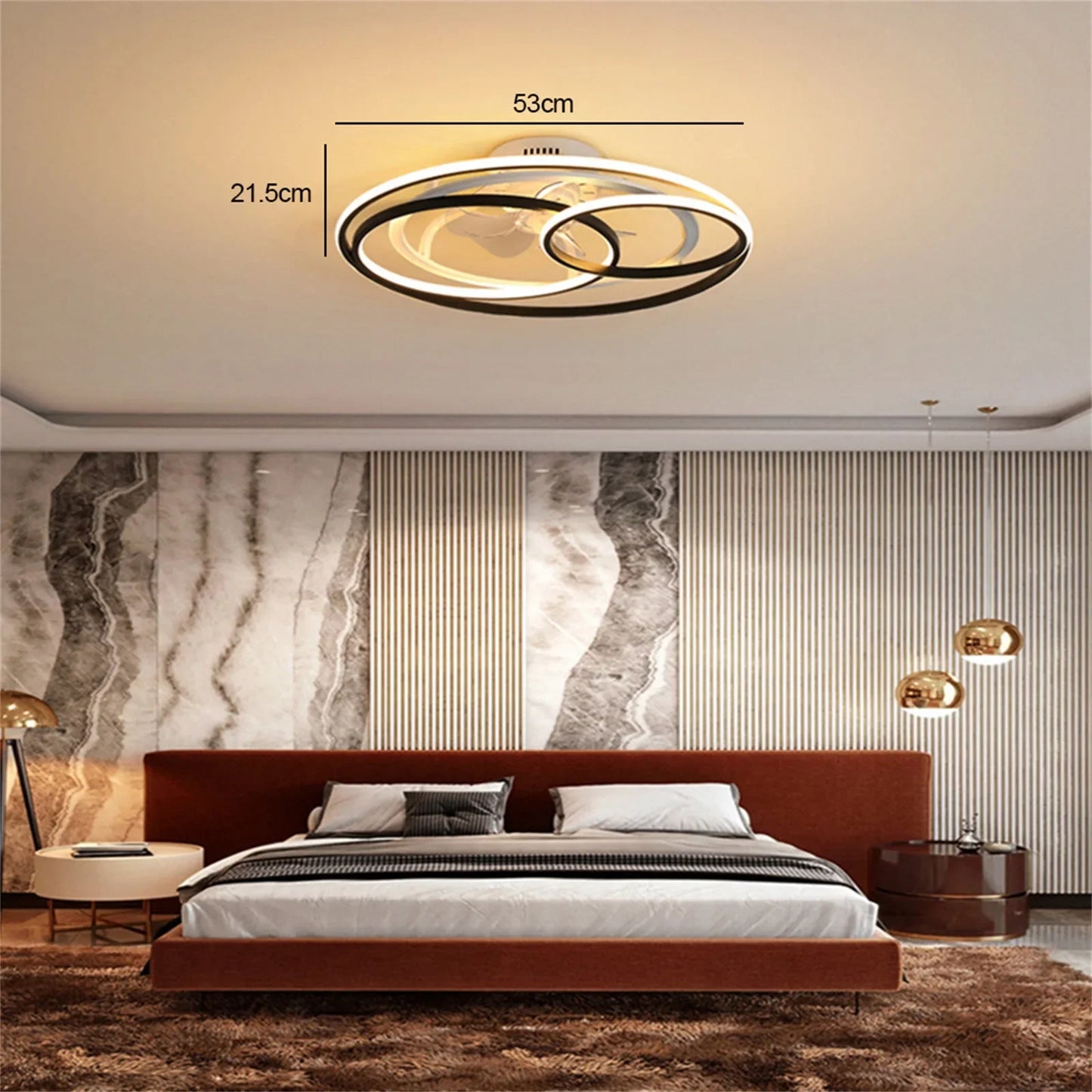 20INCH Round LED Ceiling Light Ring Design, Perfect for Dining Room, Bedroom or Living Room