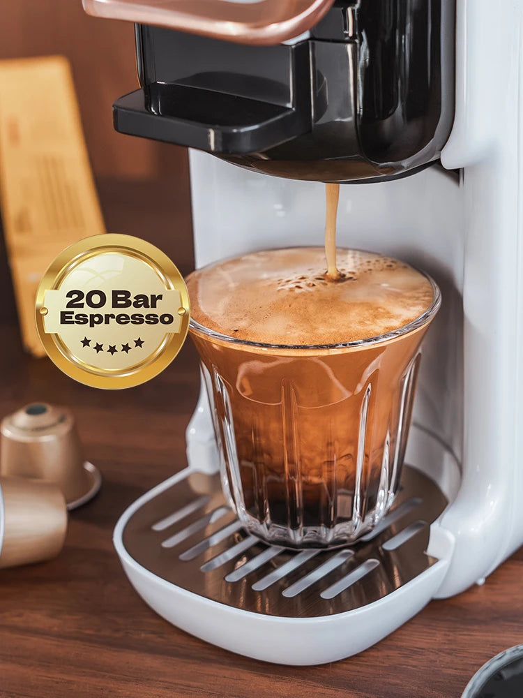 5 in 1 Multiple Capsule Coffee Machine DG Cappuccino Small Capsule ESE Pod Ground Coffee Cafeteria