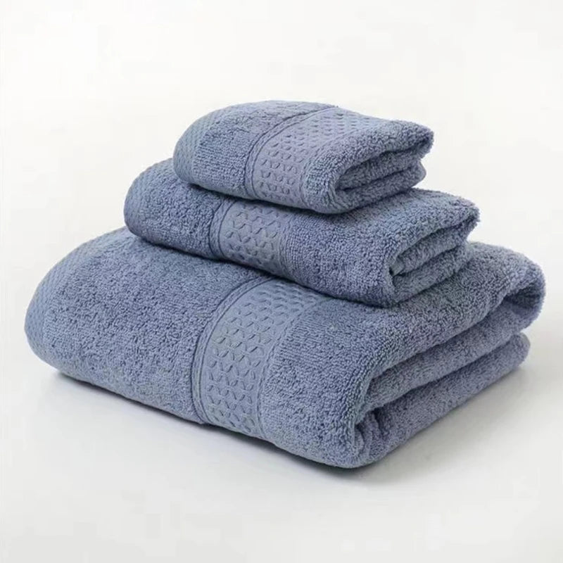 3pcs Luxurious Cotton Towel Set Ultra Soft Highly Absorbent Includes 1 Bath Towels 1 Hand Towel 1 Washcloth