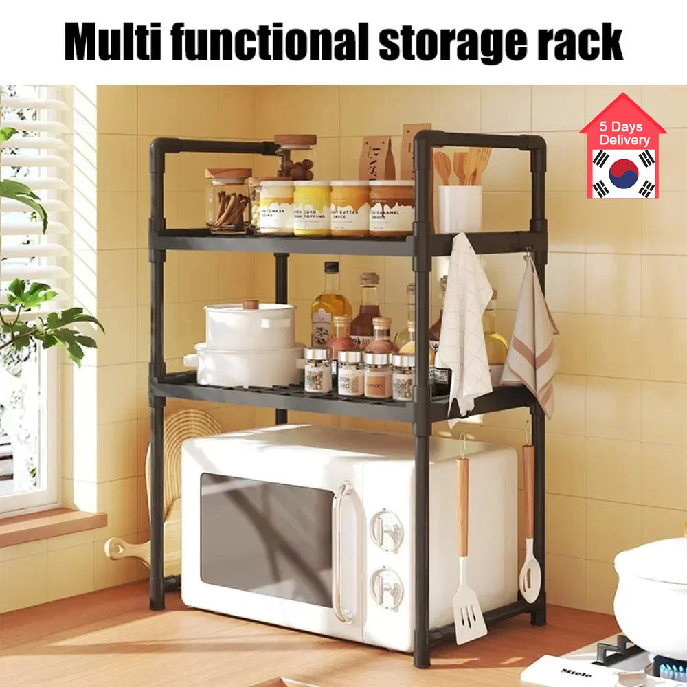 Elevated Design Seasoning Rack Microwave Storage Rack Modern Minimalism Kitchen Organizer