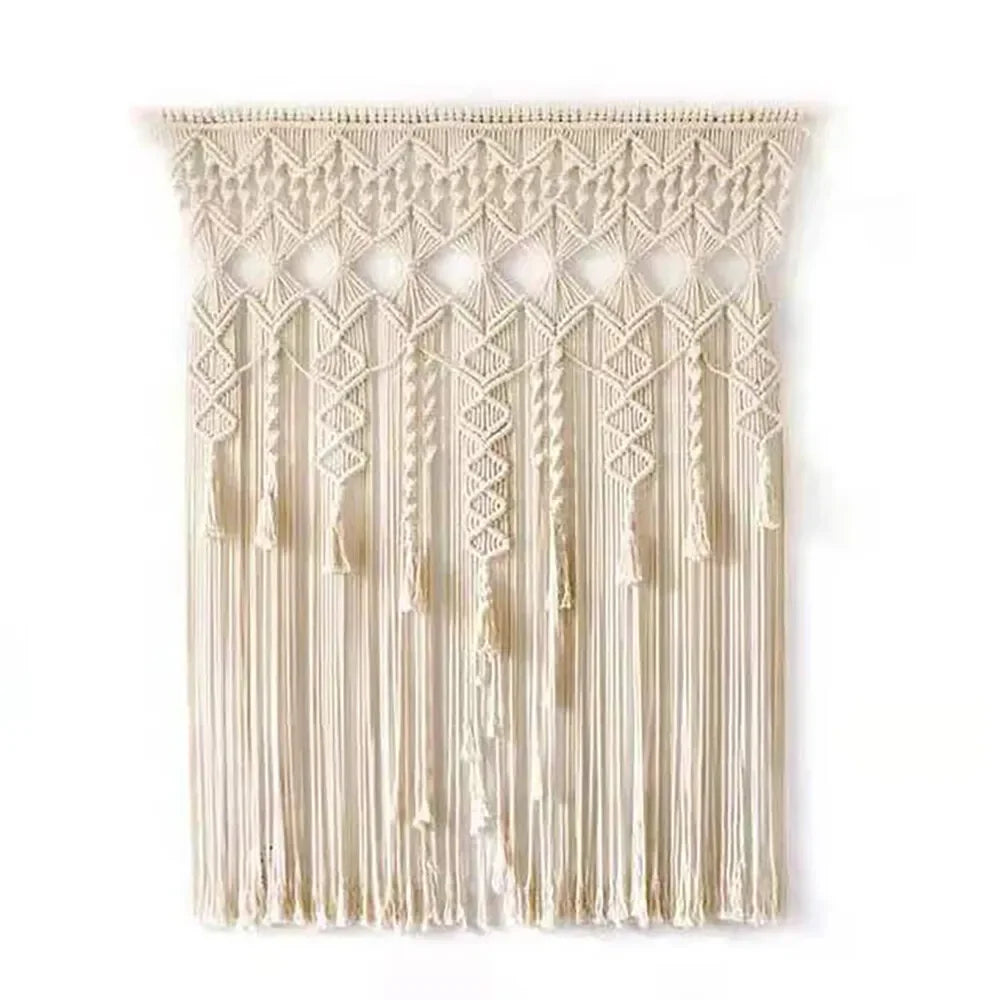 Macrame Woven Wall Hanging Tapestry Boho Backdrop Curtain Handmade US