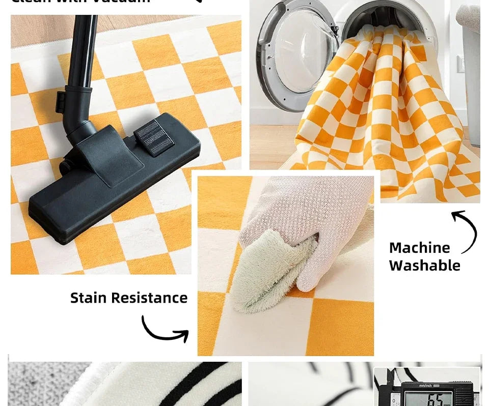 Hallway Carpet Runway Rug Machine Washable Non-slip Floor Mat Spring Flower Home Decoration Rugs for Living Room