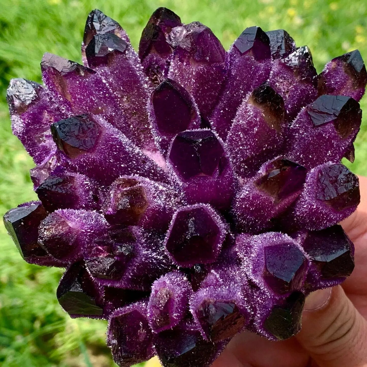 Natural Violet Quartz Crystal Cluster