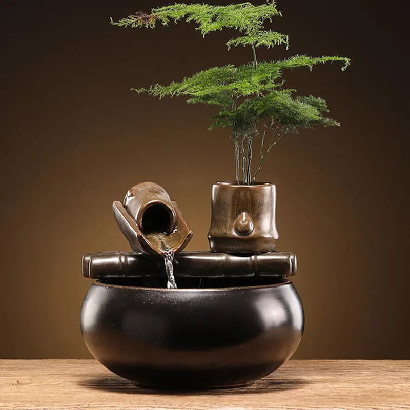 Lotus Fountain Water Tank Spray Water Humidification Atomized Fish Tank For all Rooms