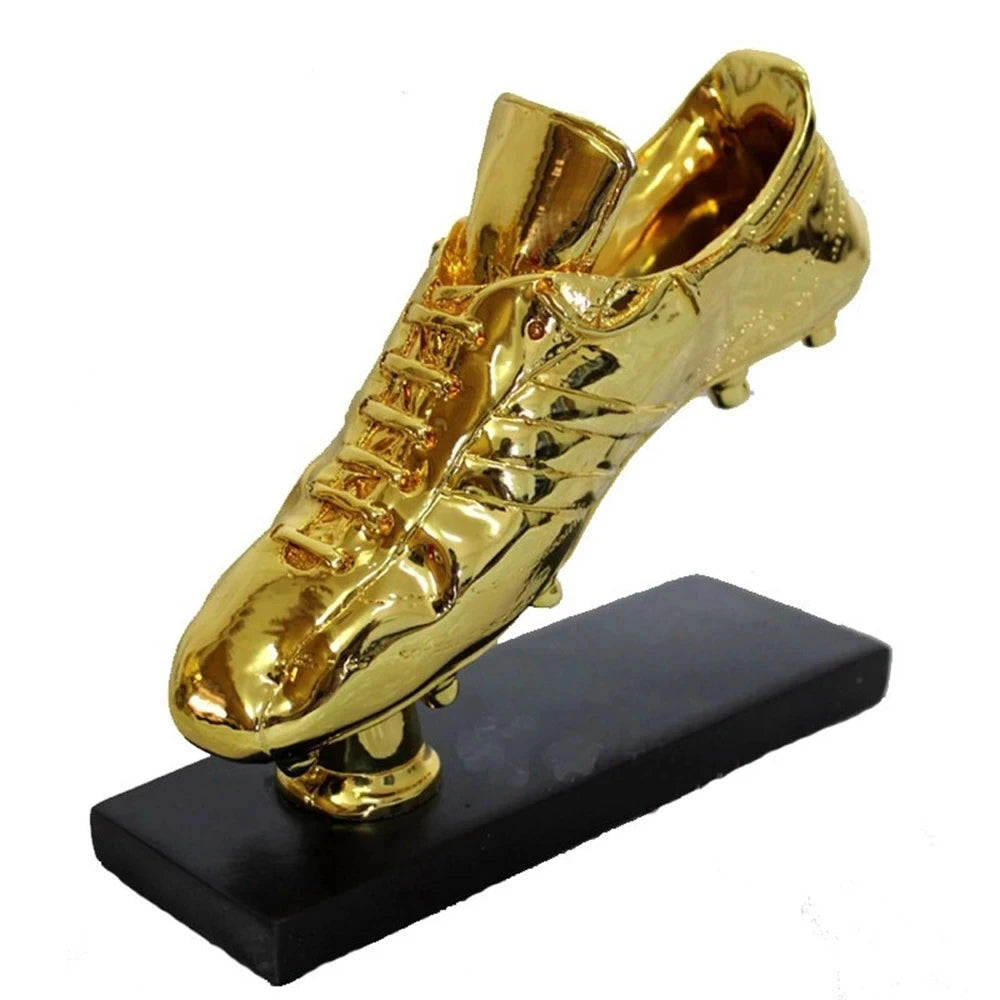 Golden Boot Resin Charms Football Match Soccer Souvenir GOLD Plating Shoe Trophy Decor