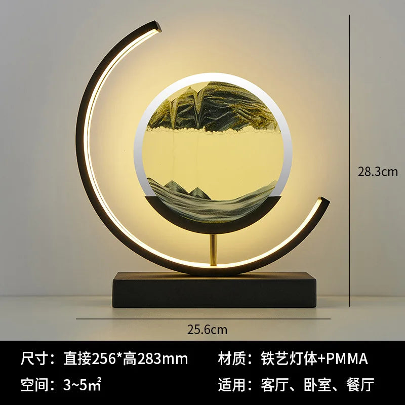 Geometric Sand Art Lamp - Adjustable Brightness, USB Powered, No Battery Needed for All Rooms