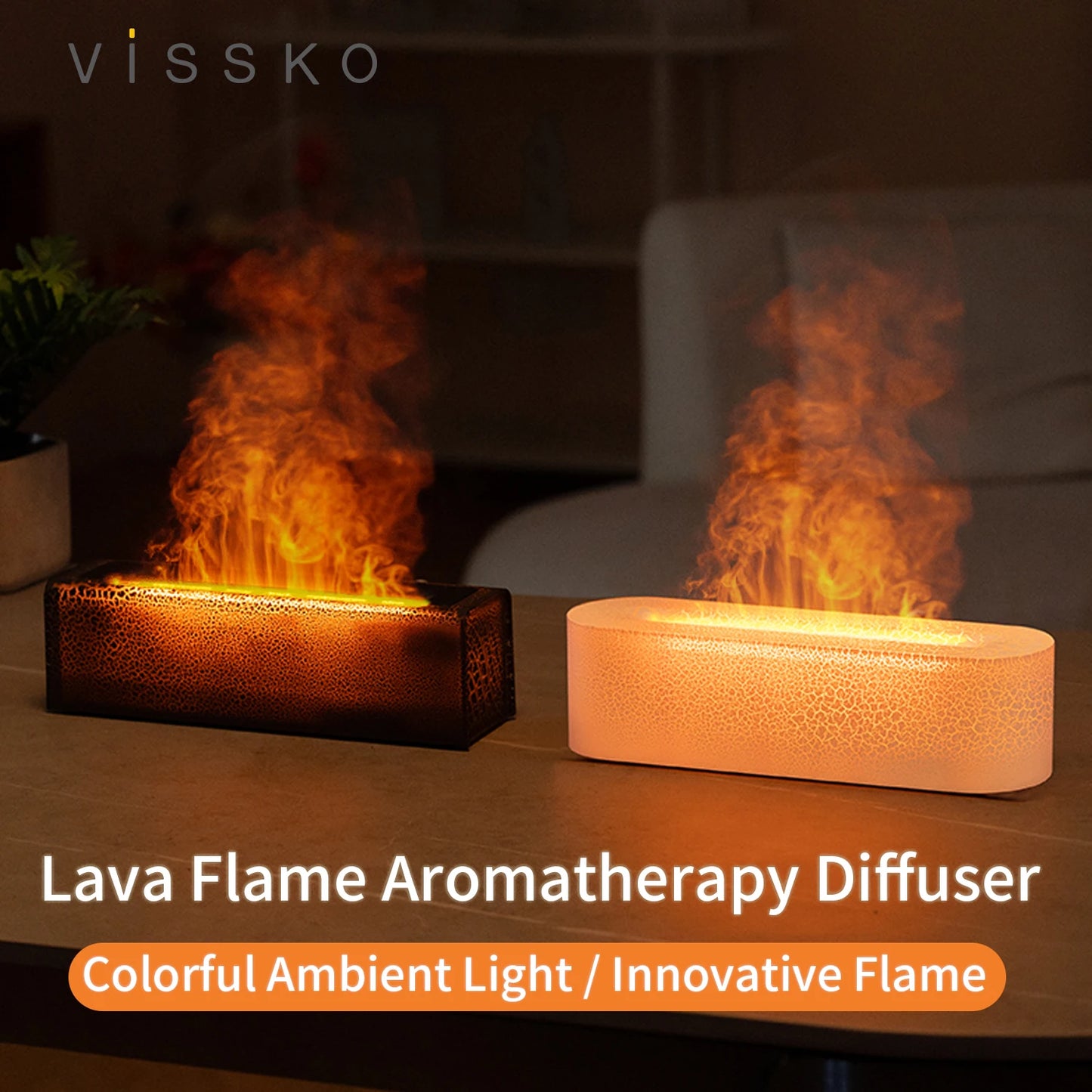 7Colorful Flame Diffuser USB Air Humidifier Aromatherapy Essential for Home Oil Diffuser Fragrance Diffuser