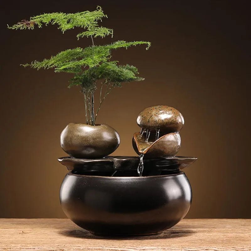 Lotus Fountain Water Tank Spray Water Humidification Atomized Fish Tank For all Rooms