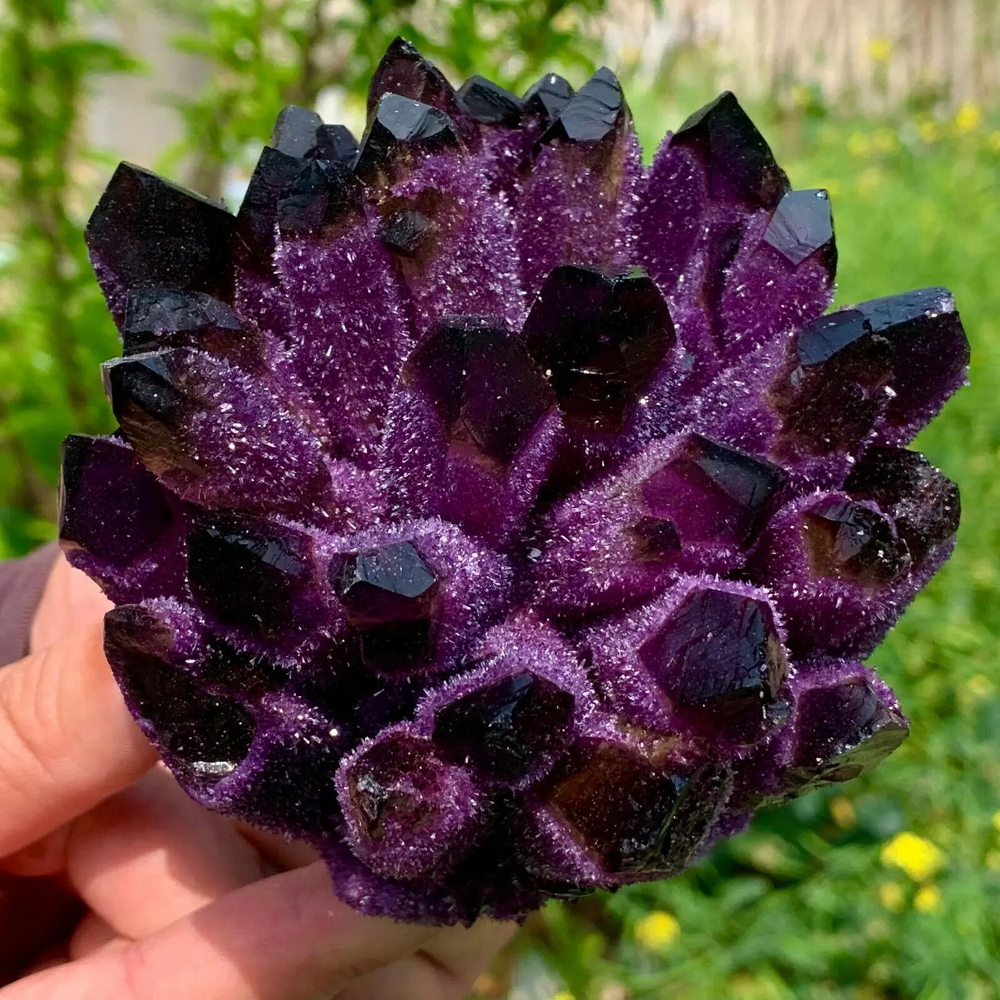 Natural Violet Quartz Crystal Cluster