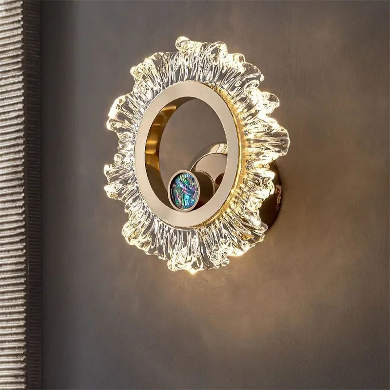 Nordic Modern Wall Lamp Fashion Art Living Room Bedroom Bedside Luxury Villa Staircase Aisle Corridor Light