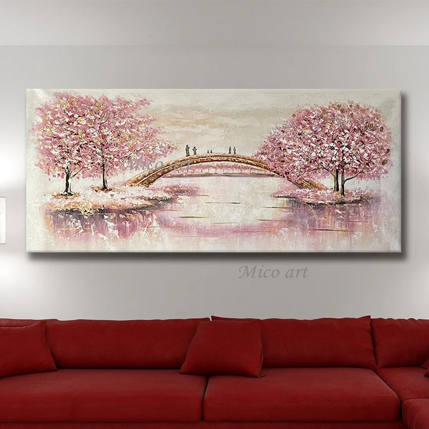 Abstract Oil Painting, Hand Painted Textured Canvas Art, Jerusalem Landscape Judaica, Artwork for Kosher Kitchen Decor