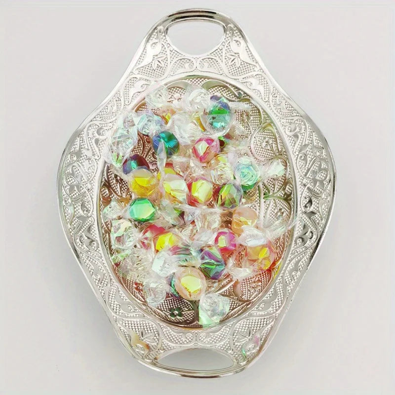 Metal Creative Plate Nut, Candy, Fruit, Snack Home Dried Fruit Plate Decoration