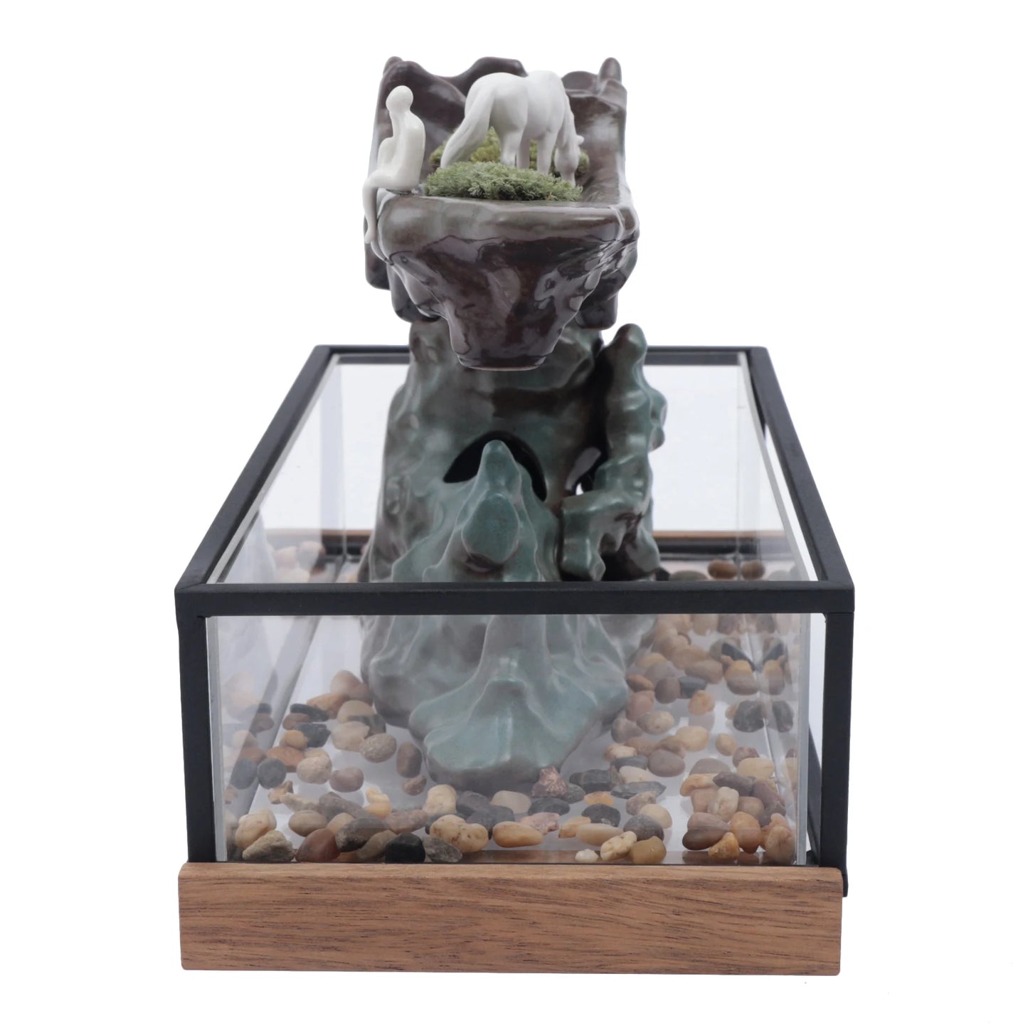Waterfall Fountain Aquariums and Stones 110V Water Fountain Tabletop