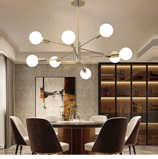Chandelier Light Modern Dining Room Bedroom Gold/Black Ceiling Lamp