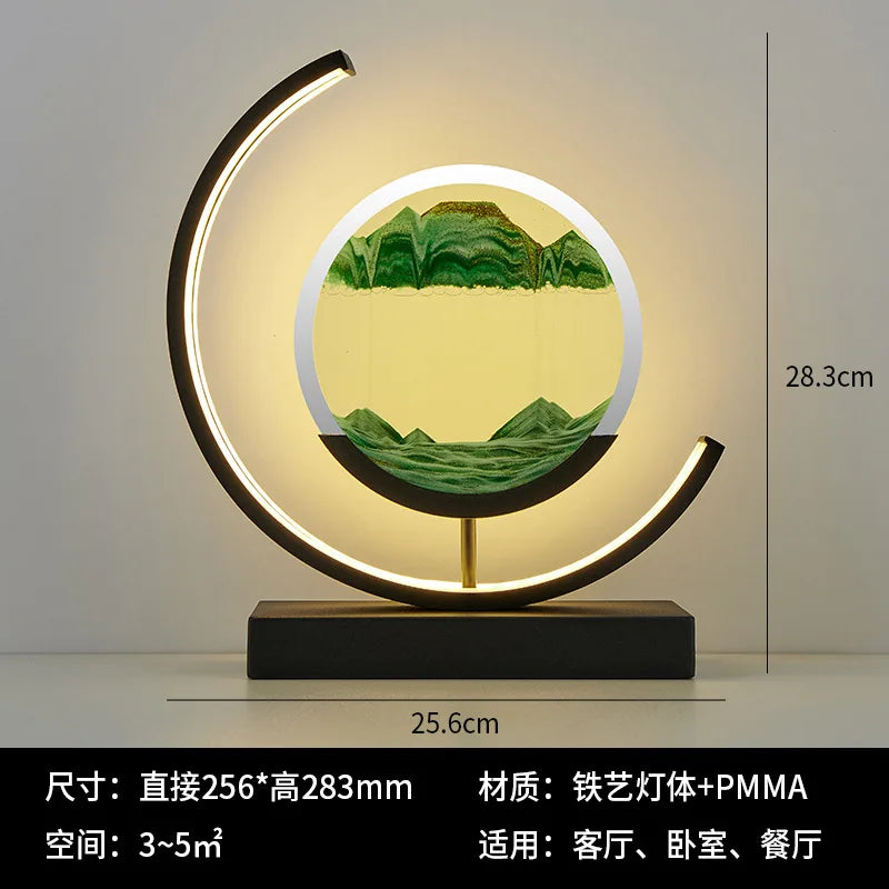 Geometric Sand Art Lamp - Adjustable Brightness, USB Powered, No Battery Needed for All Rooms