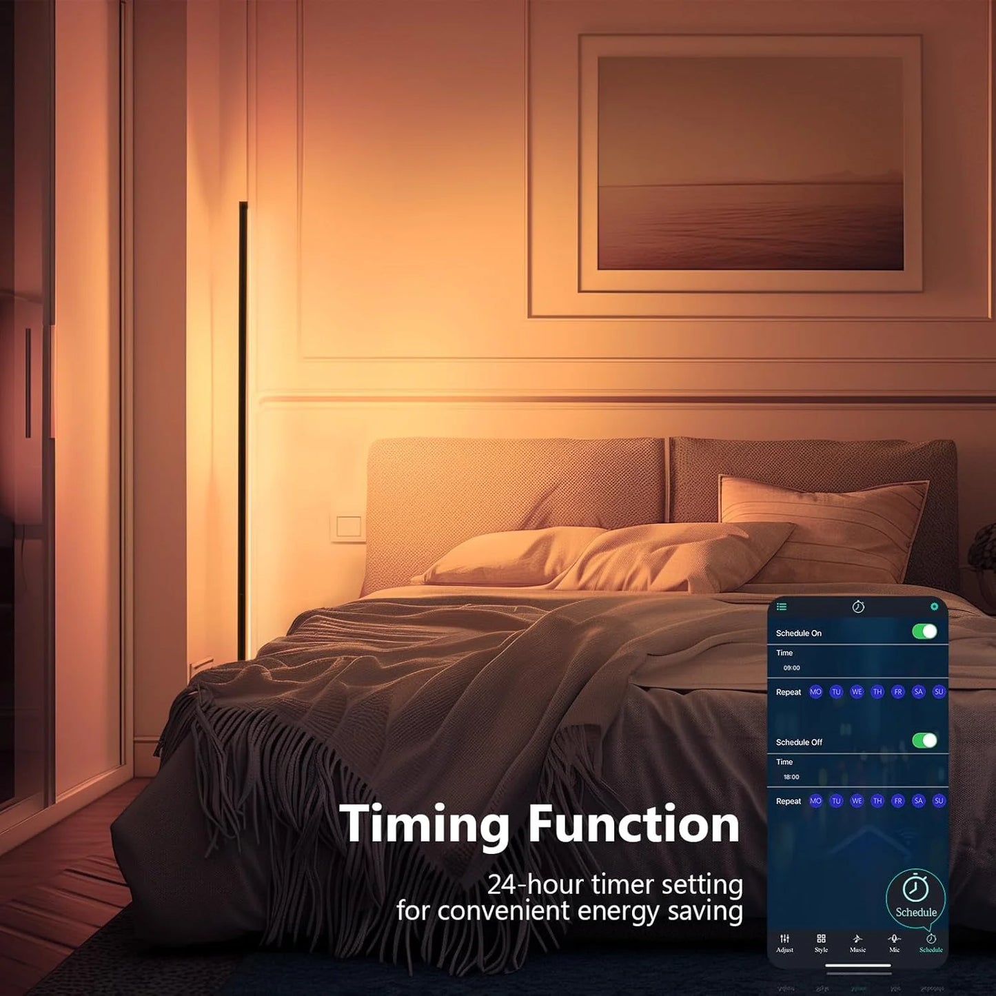 Smart Dream Color Floor Lamp LED Soft eye Protection Dimmable APP Controlled Mood Lamp