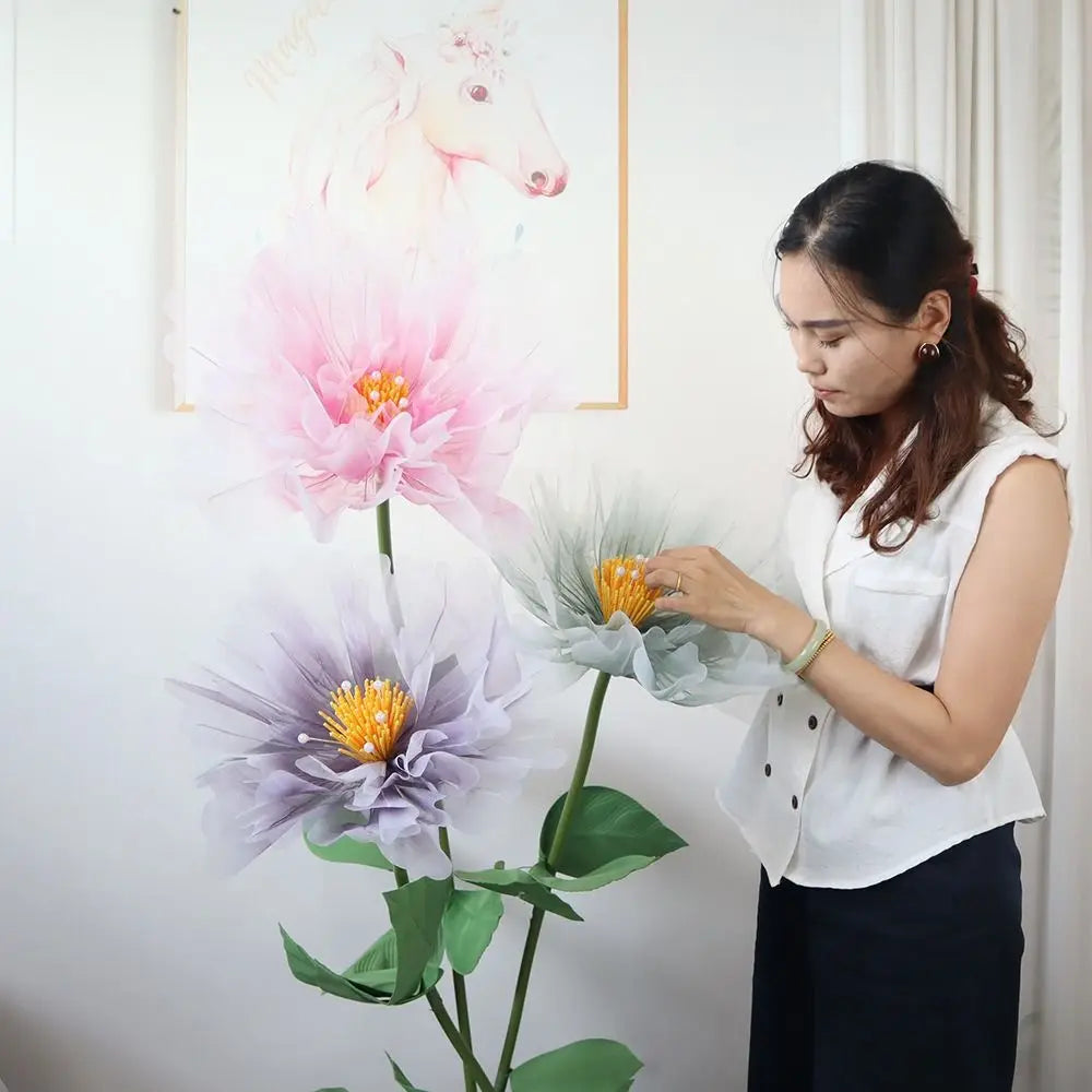 Realistic Peony Silk Large Flower Decoration Layered Fluffy Petal Flowers