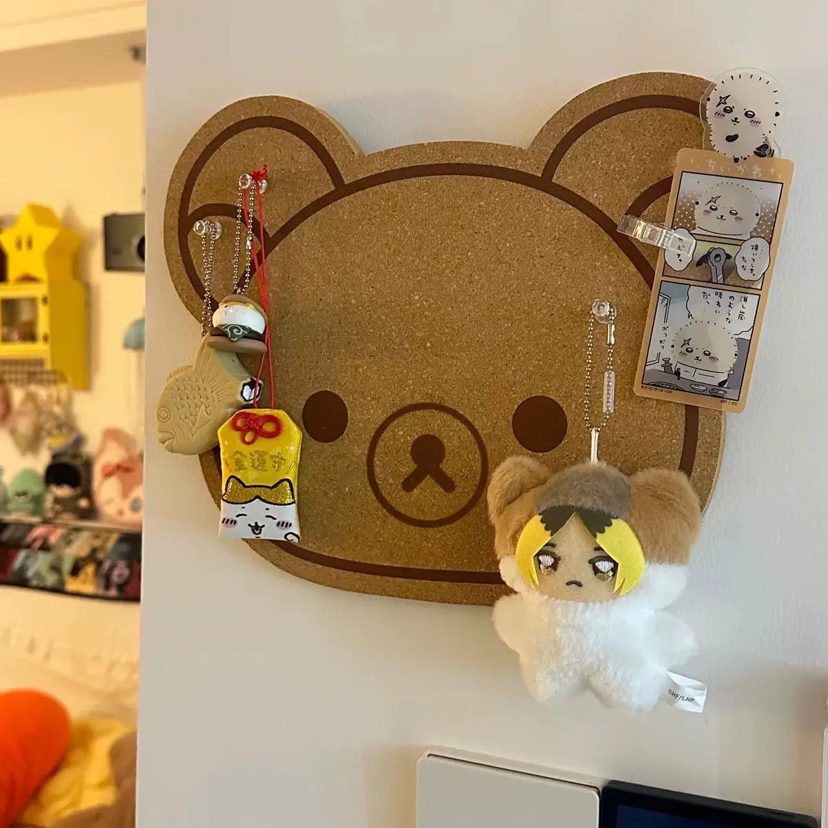 Cartoon Rilakkumas Bear Board Teddy Bear Wall Message Board Dolls Hanging Decor