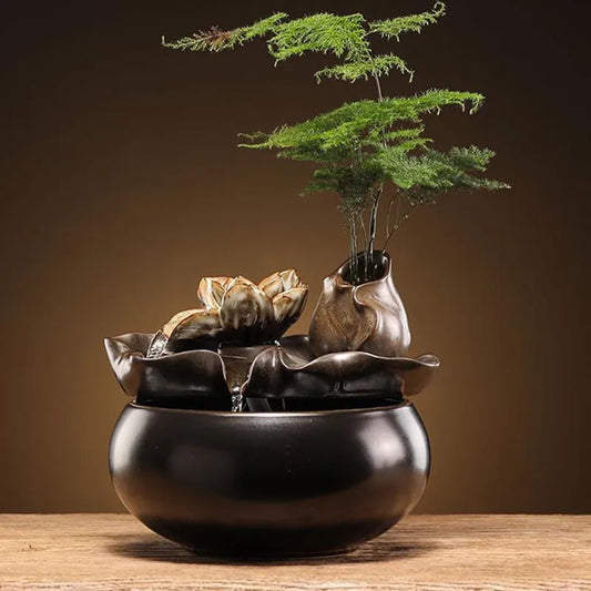 Lotus Fountain Water Tank Spray Water Humidification Atomized Fish Tank For all Rooms